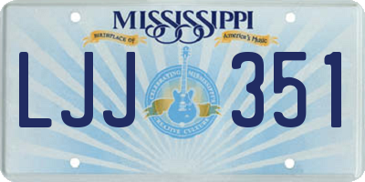MS license plate LJJ351