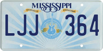 MS license plate LJJ364