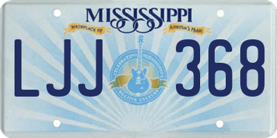 MS license plate LJJ368