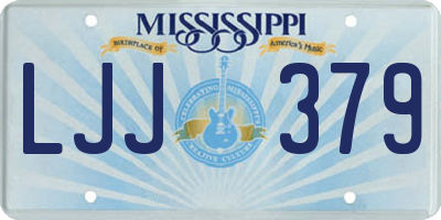 MS license plate LJJ379