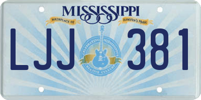 MS license plate LJJ381