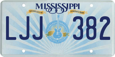 MS license plate LJJ382
