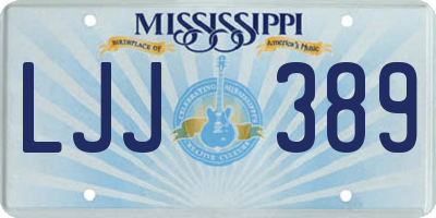 MS license plate LJJ389