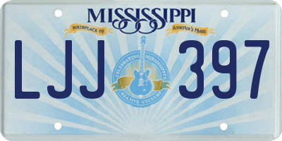 MS license plate LJJ397