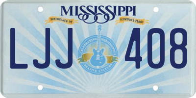 MS license plate LJJ408