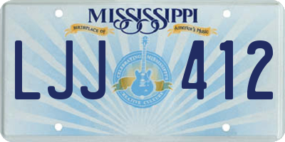 MS license plate LJJ412