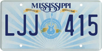 MS license plate LJJ415