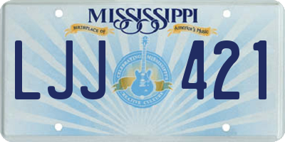 MS license plate LJJ421