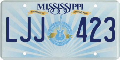 MS license plate LJJ423