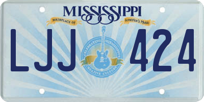 MS license plate LJJ424