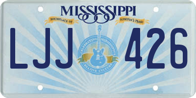 MS license plate LJJ426