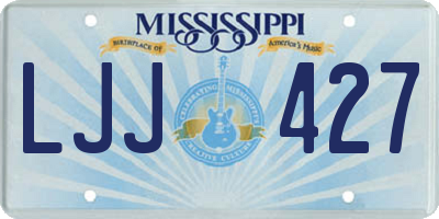 MS license plate LJJ427