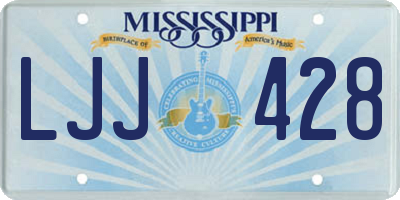 MS license plate LJJ428