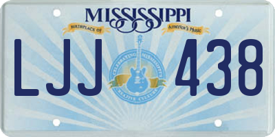 MS license plate LJJ438