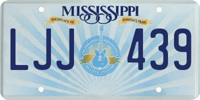 MS license plate LJJ439
