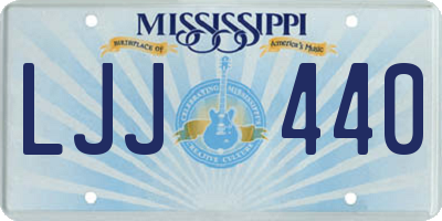 MS license plate LJJ440