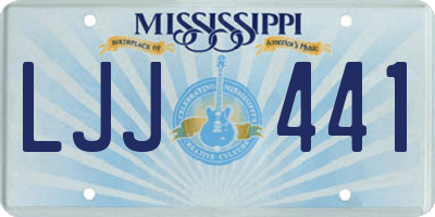 MS license plate LJJ441
