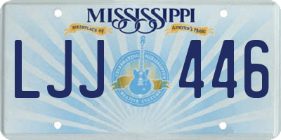MS license plate LJJ446