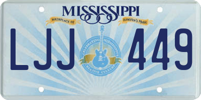MS license plate LJJ449