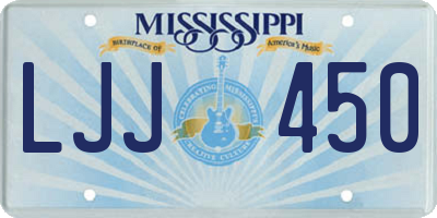 MS license plate LJJ450