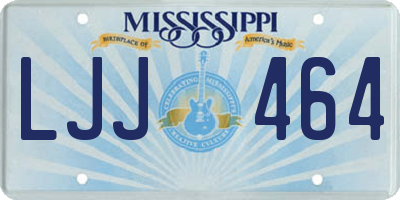 MS license plate LJJ464