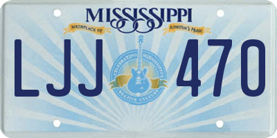 MS license plate LJJ470