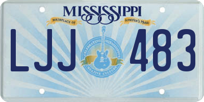 MS license plate LJJ483