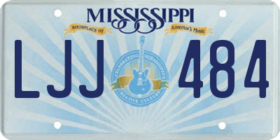 MS license plate LJJ484