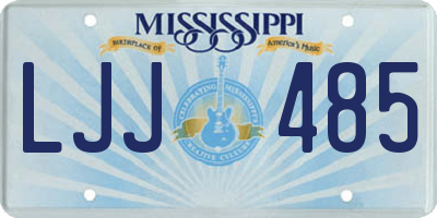 MS license plate LJJ485