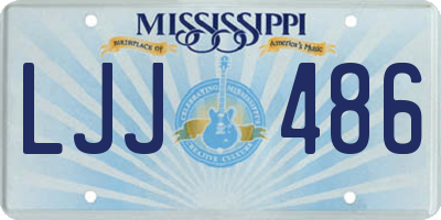 MS license plate LJJ486