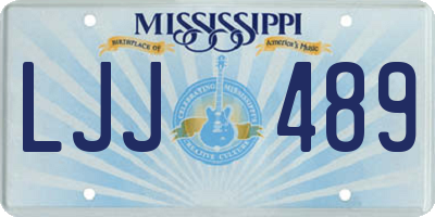 MS license plate LJJ489
