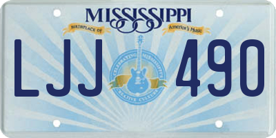 MS license plate LJJ490
