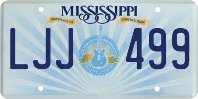MS license plate LJJ499
