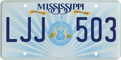 MS license plate LJJ503