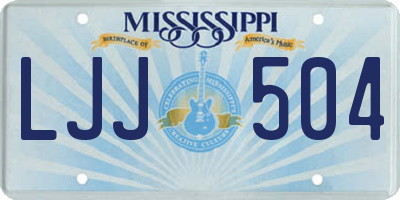 MS license plate LJJ504