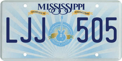 MS license plate LJJ505