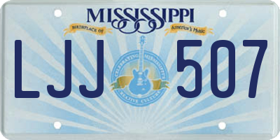 MS license plate LJJ507