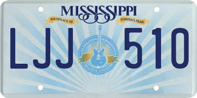 MS license plate LJJ510