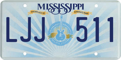 MS license plate LJJ511