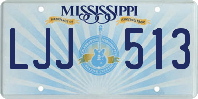 MS license plate LJJ513