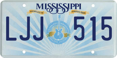 MS license plate LJJ515