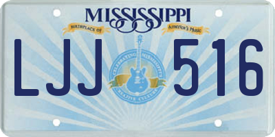 MS license plate LJJ516