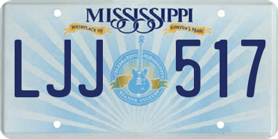 MS license plate LJJ517