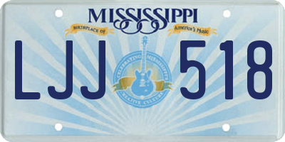 MS license plate LJJ518