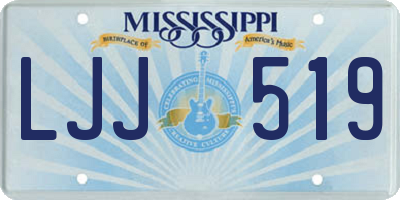 MS license plate LJJ519