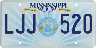 MS license plate LJJ520