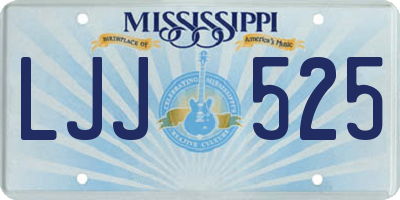 MS license plate LJJ525