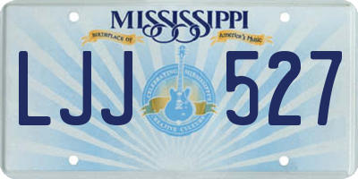 MS license plate LJJ527
