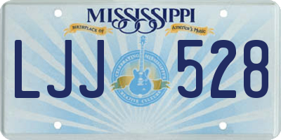 MS license plate LJJ528