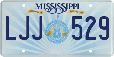 MS license plate LJJ529